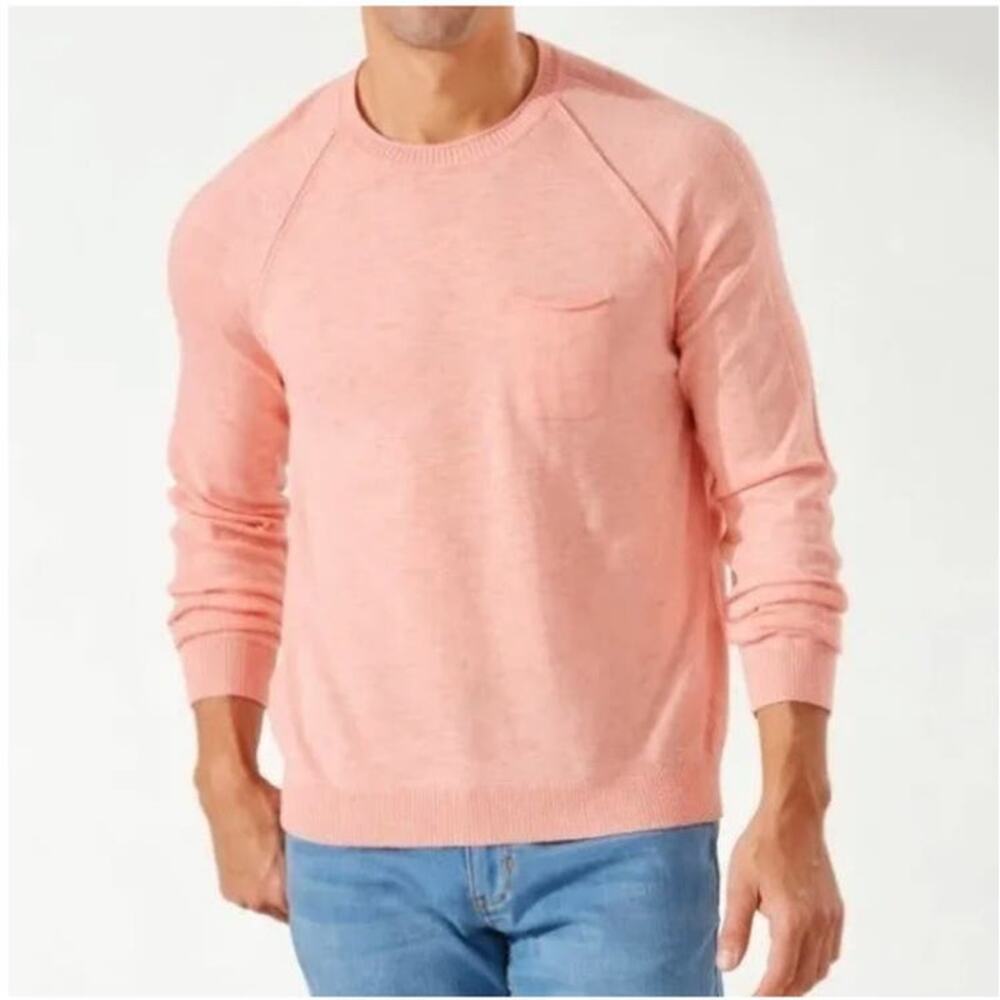 Tommy Bahama Men's Sea Mist Pocket Crewneck Sweater Size Large